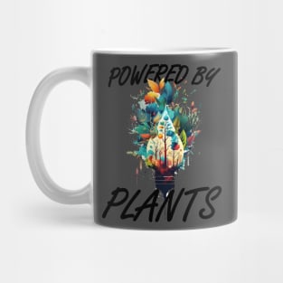 Light up your wardrobe with our 'Powered by Plants' tee! Featuring a vibrant illustration of plants and a powerful message for the vegan community Mug